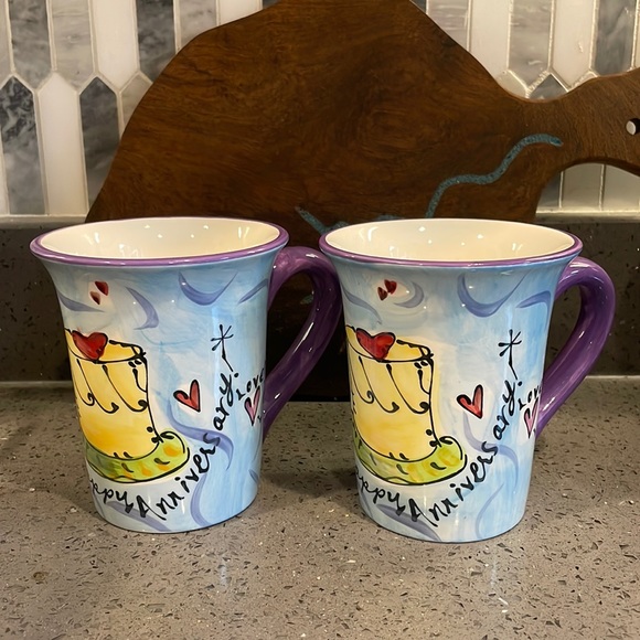 Pair of Julia Junkin Certified International Growing Hearts Anniversary … - Picture 2 of 9